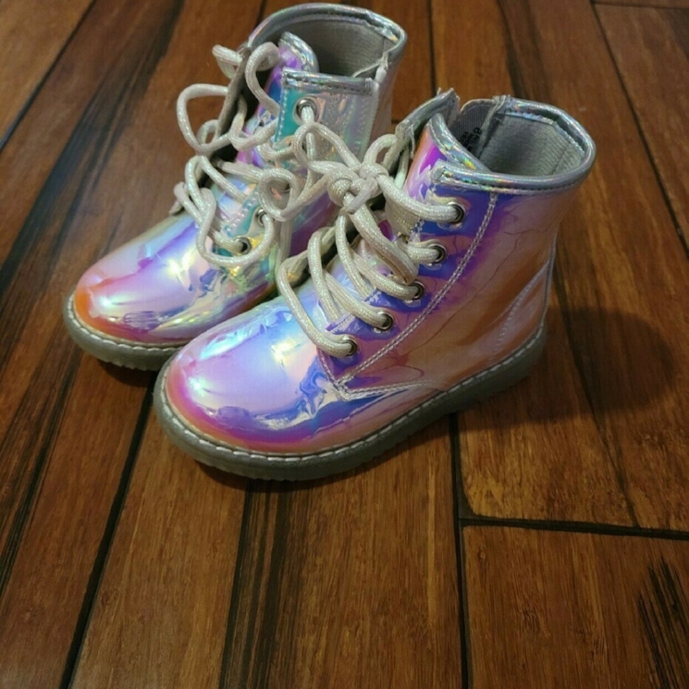 Toddler Shiny combat boots